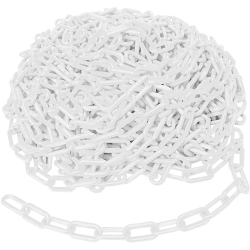 Brady® BradyLink® 78235 Warning Chain, 1-1/2 in, 100 ft L, White, B-900 Polyethylene