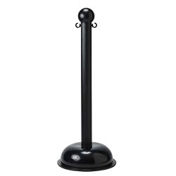 Brady® BradyLink® 92116 Round Stanchion Warning Post, 3 in Dia x 41 in H Polystyrene Post, 16 in Dia B-900 Polyethylene Dome/Fillable Non-Conductive Base