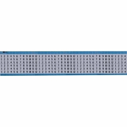 Brady® AF-1-12-SC-PK AF Series Consecutive Number Pre-Printed Repeated Wire Marker Card, 3/4 in L x 0.45 in W, Black on Silver, B-184 Dead Soft Aluminum Foil, 36 Markers per Card