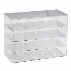 Brady® GH20N Large Capacity Eye Protection Dispenser, 20 Pair Capacity, 11-3/4 in H x 15-1/2 in W x 6-13/16 in D, Acrylic Glass, Wall Mount