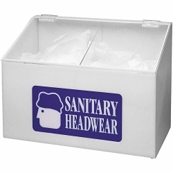 Brady® PD241E Surface Mount Hairnet Dispenser, 11-1/2 in H x 15-3/8 in W x 9 in D, White, Acrylic Glass