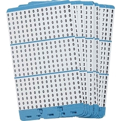 Brady® Porta-Pack® PWM-0-9 Die-Cut in Book Format Pre-Printed Refill Page, 1-1/2 in L x 0.2 in W, Black on White, B-500 Vinyl Coated Fabric