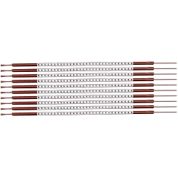 Brady® Clip-Sleeve™ SCN03-6 SCN Pre-Printed Wire Marker, 0.037 to 0.051 in Wire, 6 Legend, Black on White Legend, White Marker, Nylon