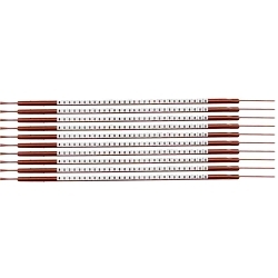 Brady® Clip-Sleeve™ SCN03-8 SCN Pre-Printed Wire Marker, 0.037 to 0.051 in Wire, 8 Legend, Black on White Legend, White Marker, Nylon