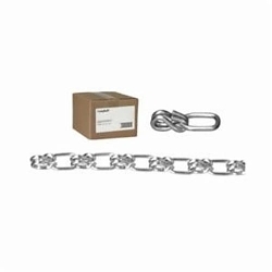Campbell® 0744034 Weldless Chain, Lock/Single Loop/Straight/Wrapped Link, #4/0 Trade, 485 lb Load, 100 ft L
