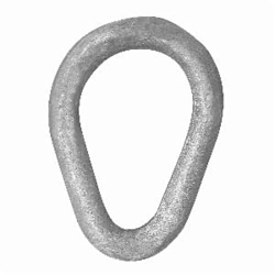Campbell® 3625235 Weldless Pear Shape Sling Link, 1/2 in Trade, 2900 lb Load, Drop Forged Carbon Steel, Galvanized