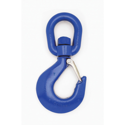 Campbell® 3942205PL Hoist Hook With Latch, #2 Trade, 0.75 ton Load, Swivel Attachment, Drop Forged Carbon Steel