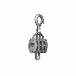 Campbell® 7208636 3003AF Triple Sheave Shell Block, Manila Rope Cable, 5/8 in, 2400 lb Load, 3/8 in ID x 3 in OD