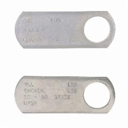 CampbellĀ® 7503506C Flanged Closed Field ID Tag, For Use With Sling Chains, 1-1/16 in Dia Hole, 4-1/8 in L x 1-1/2 in W x 5/32 in THK