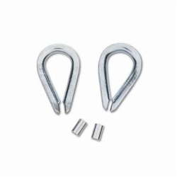 Campbell® 7670724 Heavy Cable Ferrule, 1/8 in, Aluminum, For Use With 1/8 in Rope, Cable Stops