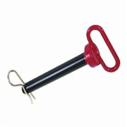 Campbell® T3898910 Hitch Pin, 1/2 in Dia, 3-5/8 in L Usable, Forged Steel, Black Powder Coated/Red Vinyl, 5 Grade