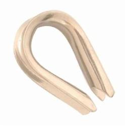 Campbell® T7637502 Light Duty Wire Rope Thimble, 1/16 to 1/8 in Dia Wire Rope, Cast Stainless Steel, Polished