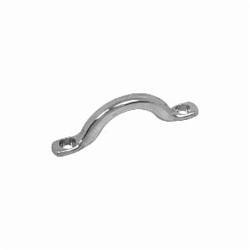 Campbell® T7691800 Footman Rope Loop, 1/2 in, 1/4 in Dia, 1-3/4 in L Inside Loop, 2-3/4 in L, Die Cast Metal, Silver