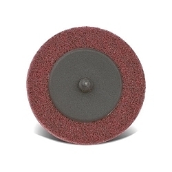 CGW® 53251 Non-Woven Abrasive Disc, 2 in Dia, 80/120 Grit, Medium Grade, Aluminum Oxide Abrasive, Roll-On Attachment