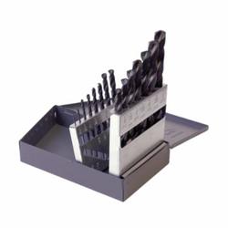 Chicago-Latrobe® 42800 150ASP-TA Heavy Duty Jobber Length Drill Set, 1/16 in Min Drill Bit, 1/2 in Max Drill Bit, 135 deg Drill Point Angle, 15 Pieces, HSS, TiAlN Coated