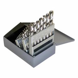 Cleveland® C00980 2120 Screw Machine Length Drill Set, 1/16 in Min Drill Bit, 1/2 in Max Drill Bit, 118 deg Drill Point Angle, 29 Pieces, HSS, Bright