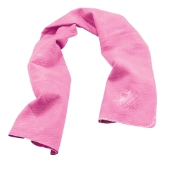 Chill-Its® 12442 6602 Evaporative Cooling Towel, 13 x 29-1/2 in, Pink, Polyvinyl Alcohol