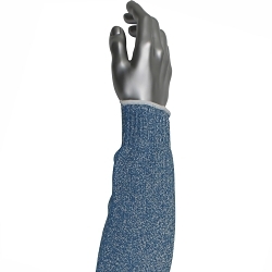 Claw Cover® MS-1097-22 1-Ply Lightweight Blended Sleeve, 22 in L, HPPE with Stainless Steel Wire/Anti-Microbial Fibers, Blue