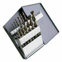 Cle-Line® C18620 1872 Heavy Duty Jobber Length Drill Set, 1/16 in Min Drill Bit, 1/2 in Max Drill Bit, 135 deg Drill Point Angle, 15 Pieces, HSS, Black/Gold