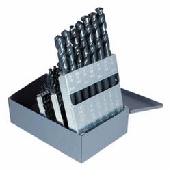 Cleveland® C14499 3780 Jobber Length Drill Set, 1/16 in Min Drill Bit, 1/2 in Max Drill Bit, 135 deg Drill Point Angle, 29 Pieces, M42 HSS-Co 8, Steam Oxide