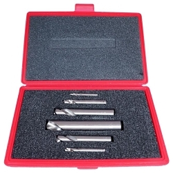 Cleveland® C24180 2635 Spotting Drill Set, 1/4 in Min Drill Bit, 1 in Max Drill Bit, 120 deg Drill Point Angle, 6 Pieces, HSS