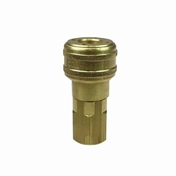 Coilhose® 120A Coilflow Automatic Industrial Type 12 Automatic Industrial Quick Disconnect Hose Coupler, 1/2 in Nominal, Quick Disconnect Coupler x FNPT, 300 psi Pressure, Brass, Domestic