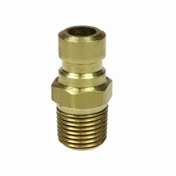 Coilhose® 6-252V Moldflow Pipe Connector, 1/4 in x 1/4-18 Nominal, MPT End Style, Brass, Domestic