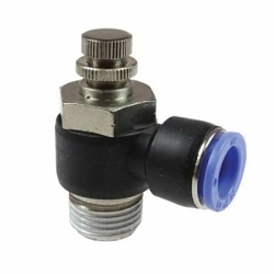 Coilhose® SC692502 Econolock Speed Control Elbow, For Use With: Pneumatic Actuators, 1/8 in MNPT Port, Brass