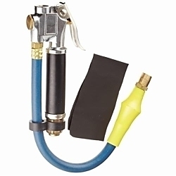 Coilhose® TGC122 Inflator Gauge, Ladder Gauge, Straight Chuck, Fine Thread, 12 in L Thread, Brass/Die Cast Zinc/Nitrile, Domestic