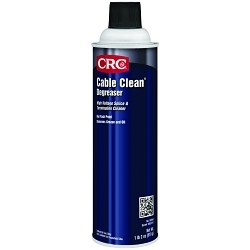 CRC® 02064 Cable Clean® Heavy Duty Non-Flammable Splice Cleaner Degreaser, 20 oz Aerosol Can, Strong Odor/Scent, Clear, Liquid Form
