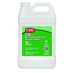 CRC® 03006 3-36® Multi-Purpose Non-Drying Non-Flammable Lubricant and Corrosion Inhibitor, 1 gal Bottle, Liquid Form, Blue/Clear/Green, 0.827