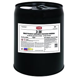 CRC® 03009 3-36® Multi-Purpose Non-Drying Non-Flammable Lubricant and Corrosion Inhibitor, 5 gal Pail, Liquid Form, Blue/Clear/Green, 0.827