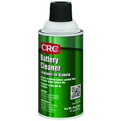 CRC® 03176 Non-Flammable Battery Cleaner, 12 oz Aerosol, Liquid Form, 80 to 90% Water, 5 to 10% Liquefied Petroleum Gas, 1 to 3% 2-Butoxyethanol, Clear