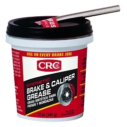 CRC® 05353 Brake Caliper Non-Flammable Synthetic Grease, 12 oz Tub, Semi-Solid Grease Form, Dark Gray, -30 to 600 deg F