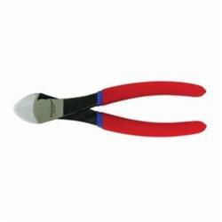 Crescent® 5437CEN Diagonal Cutting Plier, 22 AWG THK Max Wire, 25/32 in L x 1-7/32 in W x 15/32 in THK Beveled Forged Alloy Steel Jaw, 7 in OAL, Flush Cut