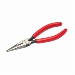 Crescent® 6546N Solid Joint Chain Long Nose Plier With Side Cutter, 1-7/8 in L x 11/16 in W, Serrated Forged Alloy Steel Jaw, 6-5/8 in OAL