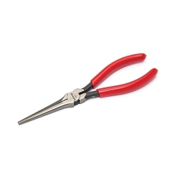Crescent® 7777CVNN Solid Joint Long Needle Nose Plier, Serrated Forged Alloy Steel Jaw, 2-11/16 in L x 11/16 in W Jaw, 7-15/32 in OAL