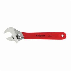 Crescent® AC110C Uninsulated Adjustable Wrench, 1.313 in, Polished Chrome, 10 in OAL, Heat Treated Alloy Steel Body, ASME Specified, Heat Treated Alloy Steel