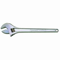 Crescent® AC115 Uninsulated Adjustable Wrench, 1.688 in, 15 in OAL, Alloy Steel Body, Heat Treated Alloy Steel, Polished Chrome