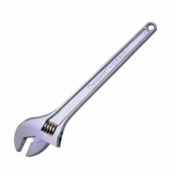 Crescent® AC115C Uninsulated Adjustable Wrench, 1.688 in, Polished Chrome, 15 in OAL, Heat Treated Alloy Steel Body, Heat Treated Alloy Steel