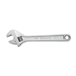 Crescent® AC212VS Adjustable Wrench, 1-1/2 in, Polished Chrome, 12 in OAL, Heat Treated Alloy Steel Body, Heat Treated Alloy Steel