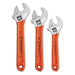 Crescent® AC26810CV Adjustable Wrench Set, 3 Pieces, 6 to 10 in, Polished Chrome