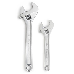 Crescent® AC2812VS Regular Length Handle Adjustable Wrench Set, 2 Pieces, 8 to 12 in, Satin Chrome