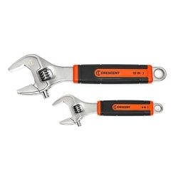 Crescent® AC3610CVS Adjustable Wrench Set, 2 Pieces, 6, 10 in, Polished Chrome