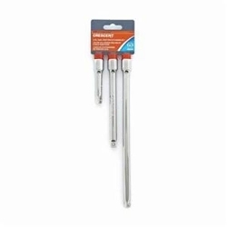 Crescent® CDTA15 Socket Extension Set, 3/8 in Drive, 3 Pieces, Polished Chrome/Nickel Plated