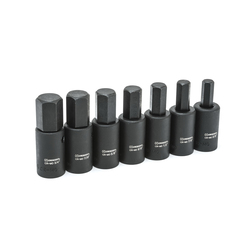 Crescent® CIMBS11 Socket Driver Bit Set, 1/2 in Drive, 7 Pieces, Black Oxide, ASME B18.3-2003