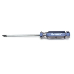 Crescent® CP36 Screwdriver, #3 Phillips® Point, 10-1/2 in OAL, Acetate Handle, Polished Chrome, ASME B107.600-2008