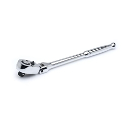 Crescent® Guaranteed Forever™ CRW14 Ratchet, 1/2 in Drive, Teardrop Head, 15.08 in OAL, Chrome Vanadium Alloy Steel, Polished