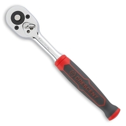 Crescent® Guaranteed Forever™ CRW1 Ratchet, 1/4 in Drive, Teardrop Head, 8-1/2 in OAL, Vanadium Alloy Steel, Polished Nickel/Polished Chrome