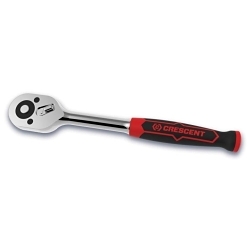 Crescent® Guaranteed Forever™ CRW7 Ratchet, 3/8 in Drive, Teardrop Head, 10.74 in OAL, Vanadium Alloy Steel, Polished Nickel/Polished Chrome